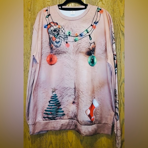 Unisex Festive 3D Print Novelty Christmas Sweater Ugly Christmas Sweatshirt XXL - Picture 6 of 12
